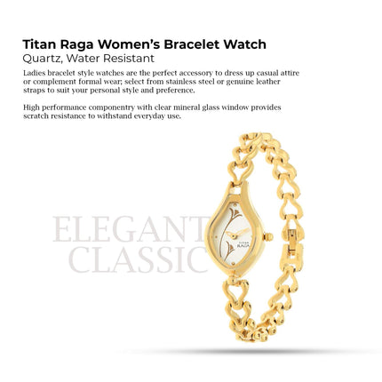 Titan Raga White Dial Women Analog Watch With Metal Strap-NS2457YM01 