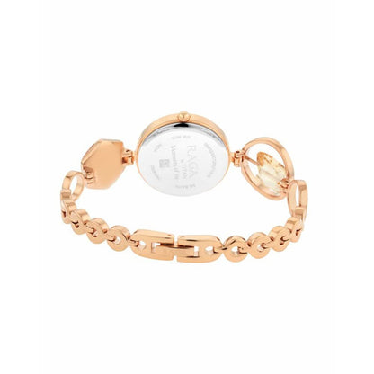 Titan Raga Women's Grace Analog Watch: Mother of Pearl Pink Dial & Rose Gold Band Ornate Bracelet Metal Watch-NS2606WM09 