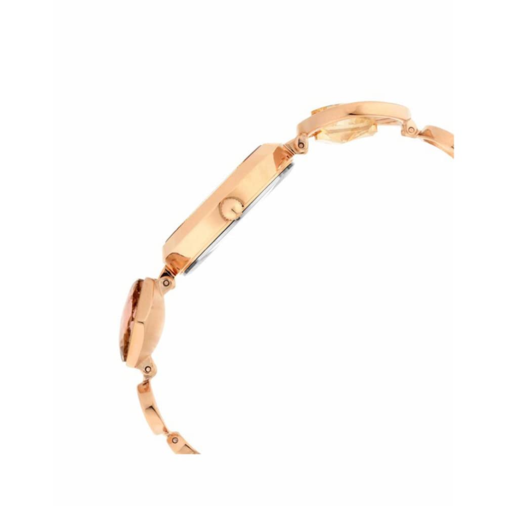 Titan Raga Women's Grace Analog Watch: Mother of Pearl Pink Dial & Rose Gold Band Ornate Bracelet Metal Watch-NS2606WM09 