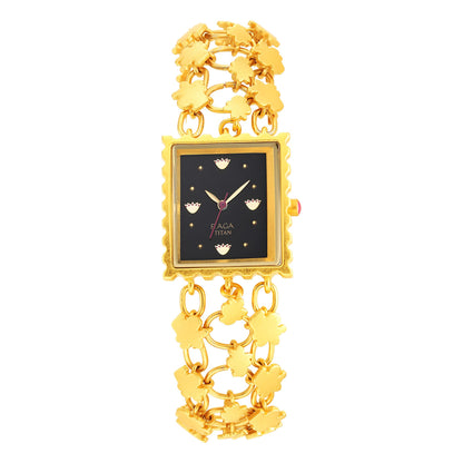 Titan Raga X Masaba Black Dial Analog Steel and Metal Strap Watch for Women-NS95173YM01 