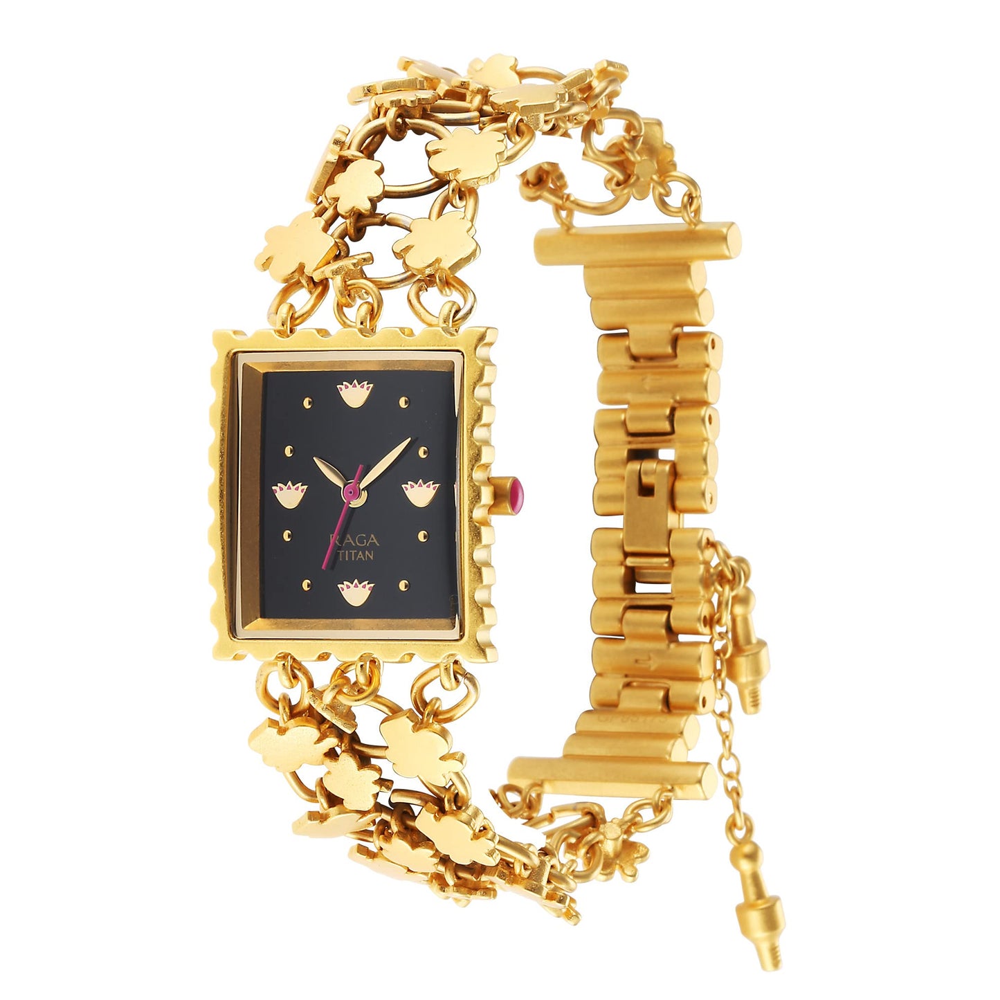 Titan Raga X Masaba Black Dial Analog Steel and Metal Strap Watch for Women-NS95173YM01 