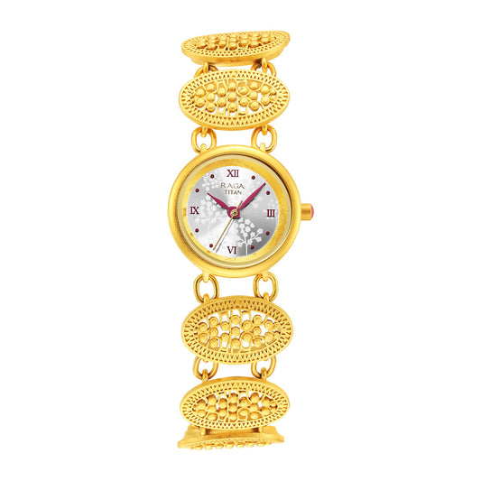 Titan Raga X Masaba Silver Dial Analog Steel and Metal Strap Watch for Women-NS95172YM01 
