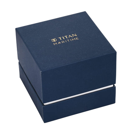 Titan Regalia Maritime Blue Dial Quartz Multifunction Stainless Steel Strap Watch for Men-NS1873KM02/NT1873KM02 