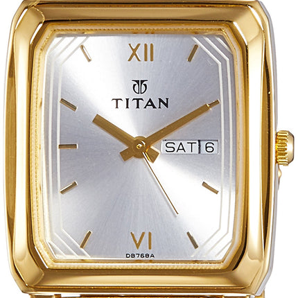 Titan Stainless Steel Karishma Analog Multi-Colour Dial Men's Watch-Nl1581Ym04/Np1581Ym04, Band Color:Gold 