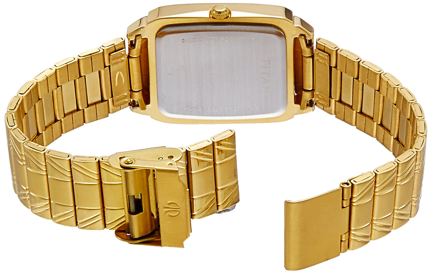 Titan Stainless Steel Karishma Analog Multi-Colour Dial Men's Watch-Nl1581Ym04/Np1581Ym04, Band Color:Gold 