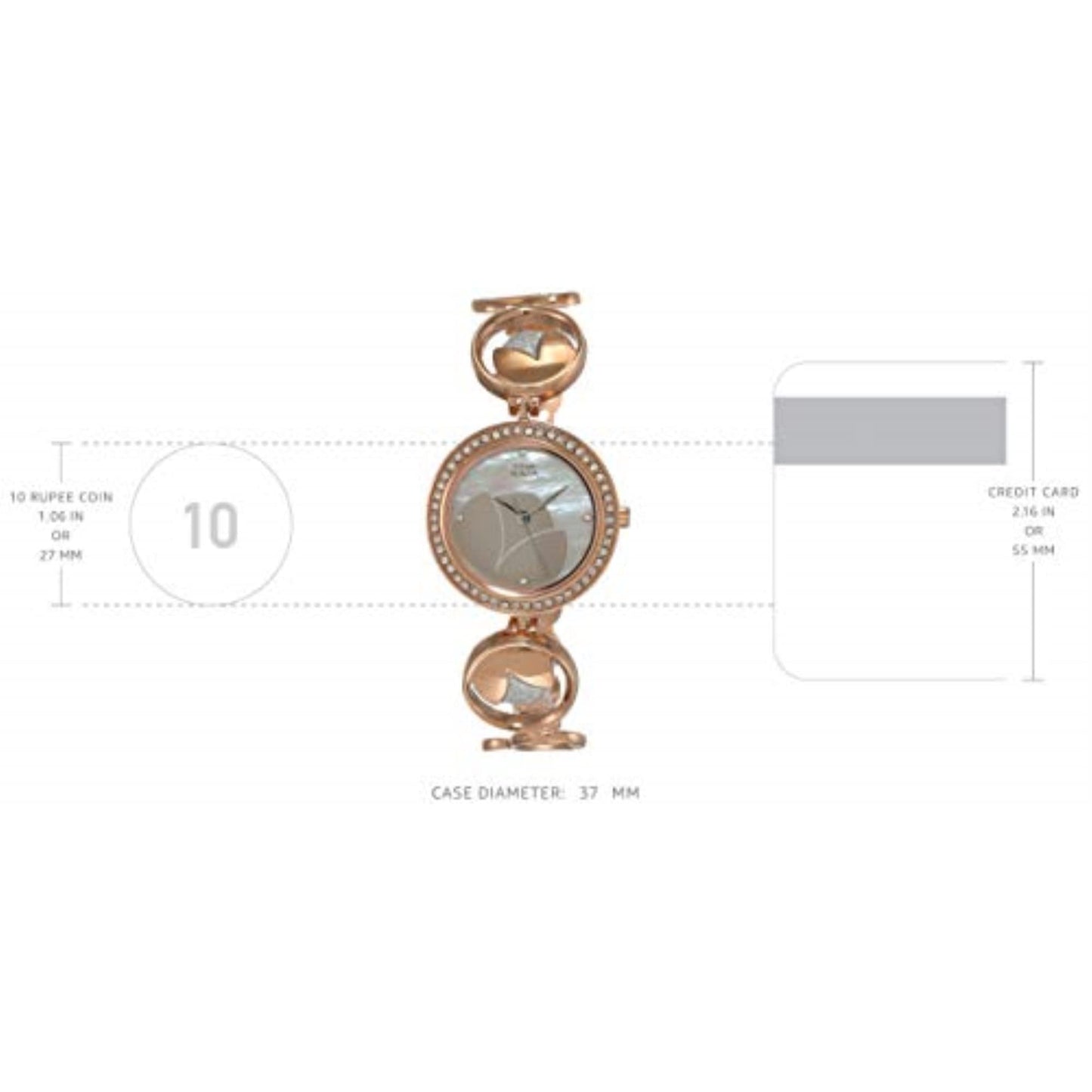 Titan Stainless Steel Raga Analog Mother Of Pearl Dial Women's Watch Nm2539Km01/Nn2539Km01/Np2539Km01, Band Color:Multicolor 