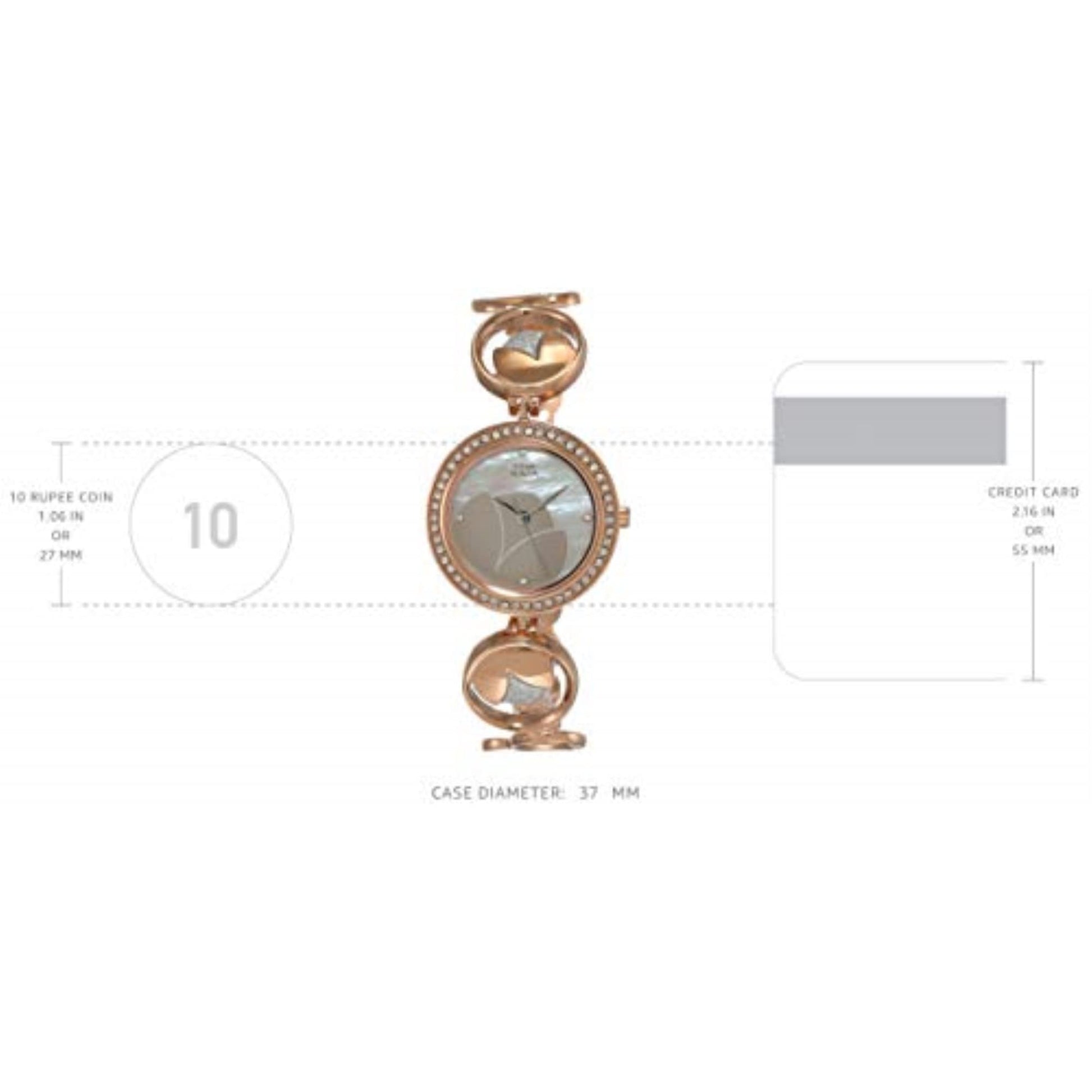 Titan Stainless Steel Raga Analog Mother Of Pearl Dial Women's Watch Nm2539Km01/Nn2539Km01/Np2539Km01, Band Color:Multicolor 