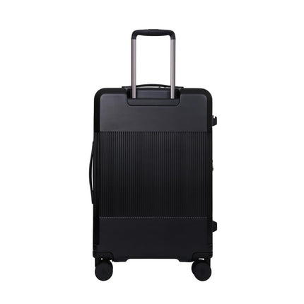 Tommy Hilfiger Mid-Size Luggage Patrick - Black | Check-in Trolley Bag with TSA Lock | 360° Spinner Wheels | Telescopic Handle |Hardshell Polycarbonate Suitcase |Water Resistance |74L Capacity |65cm 
