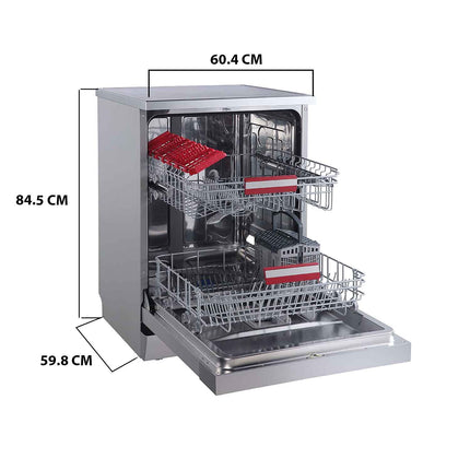 Toshiba 14 Place Settings (DW-14F1IN(S)-1, Silver 