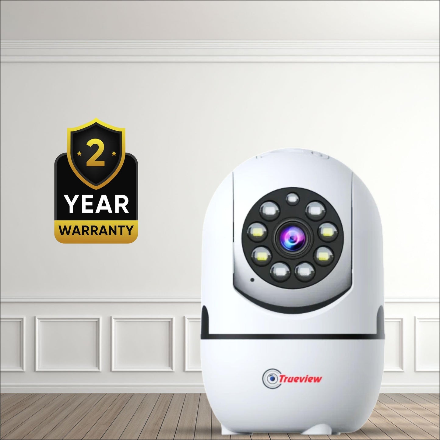 Trueview 2MP Smart CCTV Wi-fi Home Security Camera with Pan Tilt 360� View, 2 Way Talk, Cloud Monitor, Motion Detect, Supports SD Card Up to 256 GB, Night Vision (2MP Color Night Vision Smart Camera) 