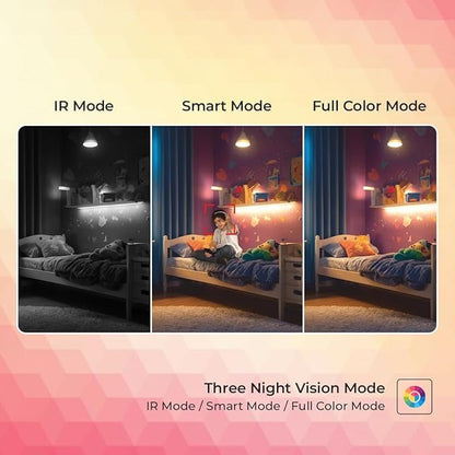 Trueview 2MP Smart CCTV Wi-fi Home Security Camera with Pan Tilt 360� View, 2 Way Talk, Cloud Monitor, Motion Detect, Supports SD Card Up to 256 GB, Night Vision (2MP Color Night Vision Smart Camera) 