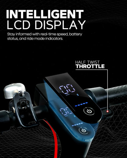 Tygatec Adult Bolt Evo Electric Scooter, Max Speed Upto 25 Km/H, Travel Distance Upto 25 Km, Easy Fold-N-Carry Design, Ultra-Lightweight Electric Scooter (Black) 