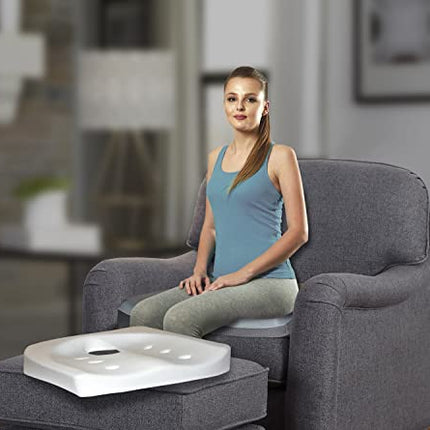 Tynor Coccyx Cushion Seat, for men & women, Foam Comfort for Tailbone Pain Relief, for Home, Office Chairs & Car Seats | Universal Size, 1 Unit (Grey) 