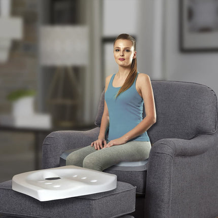 Tynor Coccyx Cushion Seat, for men & women, Foam Comfort for Tailbone Pain Relief, for Home, Office Chairs & Car Seats | Universal Size, 1 Unit (Grey) 