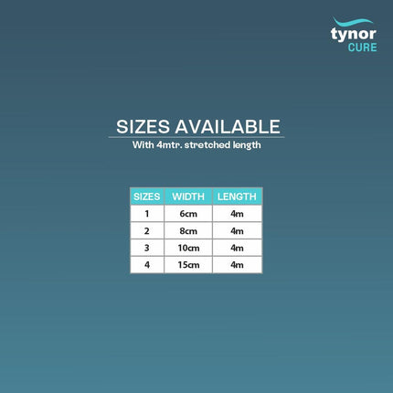 Tynor Tynocrepe cotton bandage, for Sports Injuries and First Aid | Versatile, Soft, and Stretchable | Pack of 1 (6cm x 4m, Beige) 