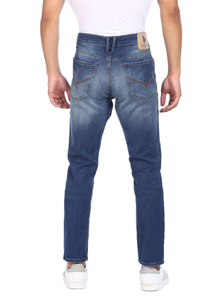 U.S. POLO ASSN. Men's Slim Mid Rise Jeans (UDJENO0370_Blue_32) 