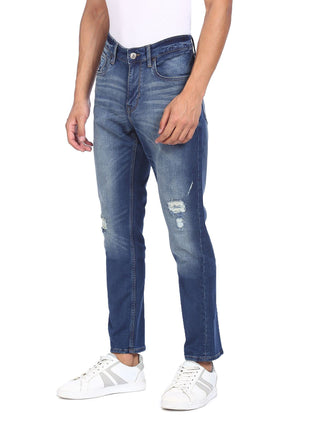 U.S. POLO ASSN. Men's Slim Mid Rise Jeans (UDJENO0370_Blue_32) 