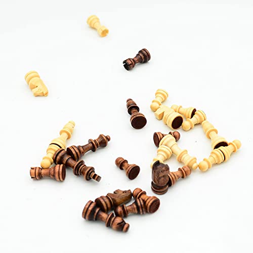 UJEAVETTE Toy Folding Wooden Chess Set 32 Cherkers Pieces for Kids and Adults Tournaments 39cm Other Games 