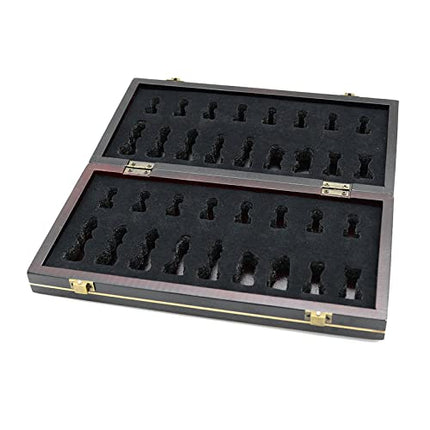 UJEAVETTE Toy Folding Wooden Chess Set 32 Cherkers Pieces for Kids and Adults Tournaments 39cm Other Games 