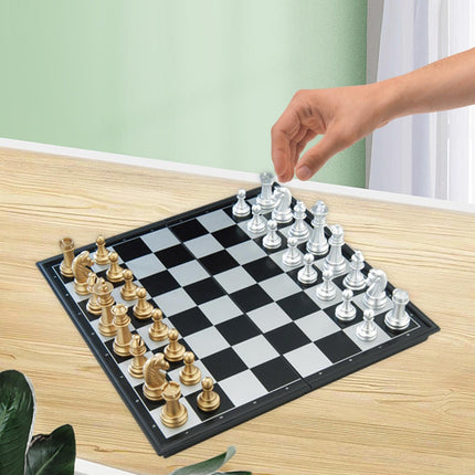 UJEAVETTE Toy International Chess Game with Folding Chess Board Board Game for Adults Kids 36x36x2cm Other Games 