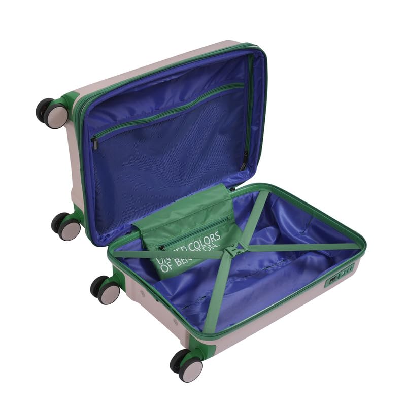 UNITED COLORS OF BENETTON Luggage Trolley, Mid, Emerald Plus, Pink 
