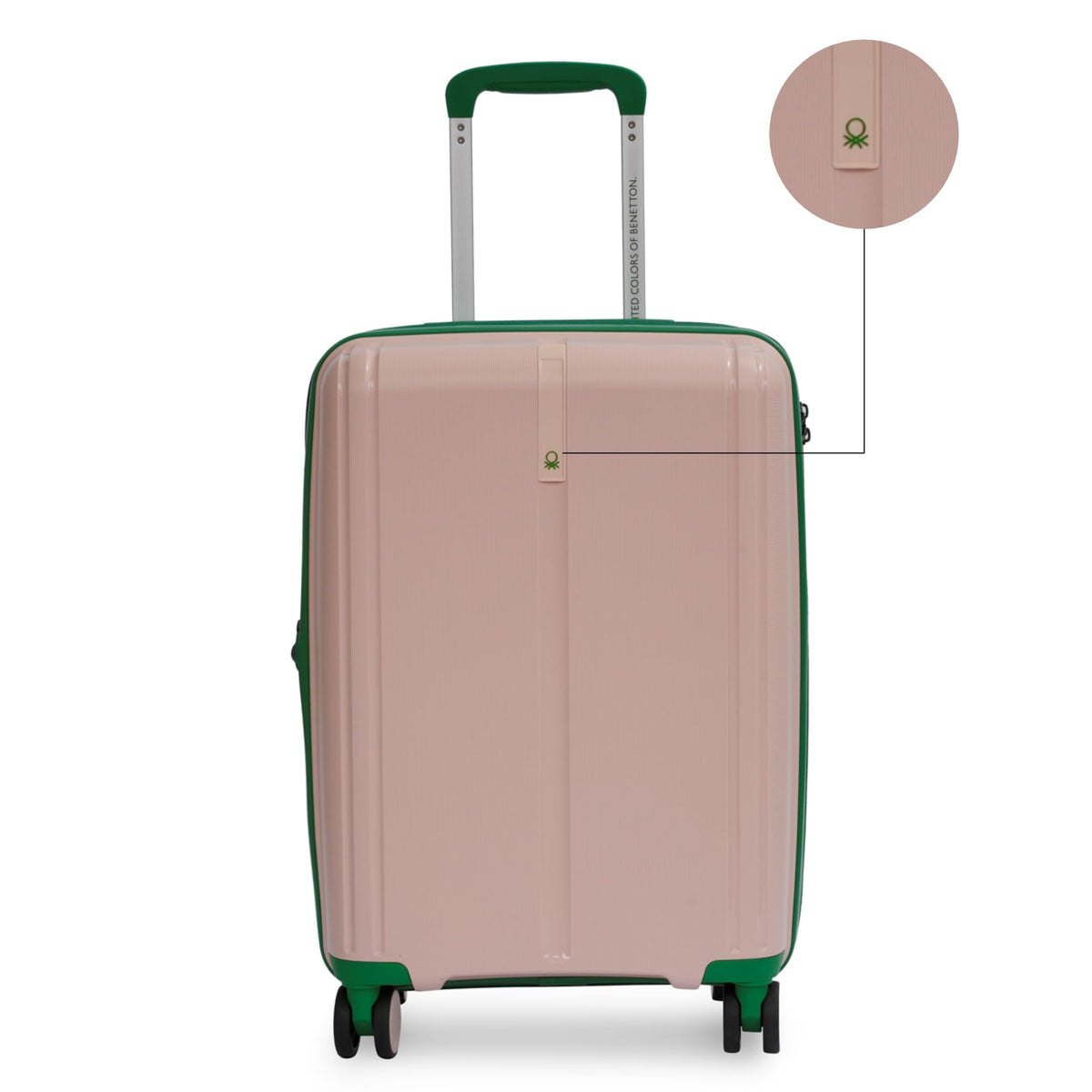 UNITED COLORS OF BENETTON Luggage Trolley, Mid, Emerald Plus, Pink 