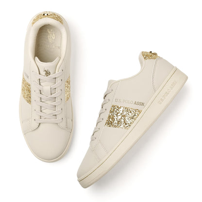 US Polo Assn Kate 3.0 Womens Sneakers Nude PU Upper EVA Sole 