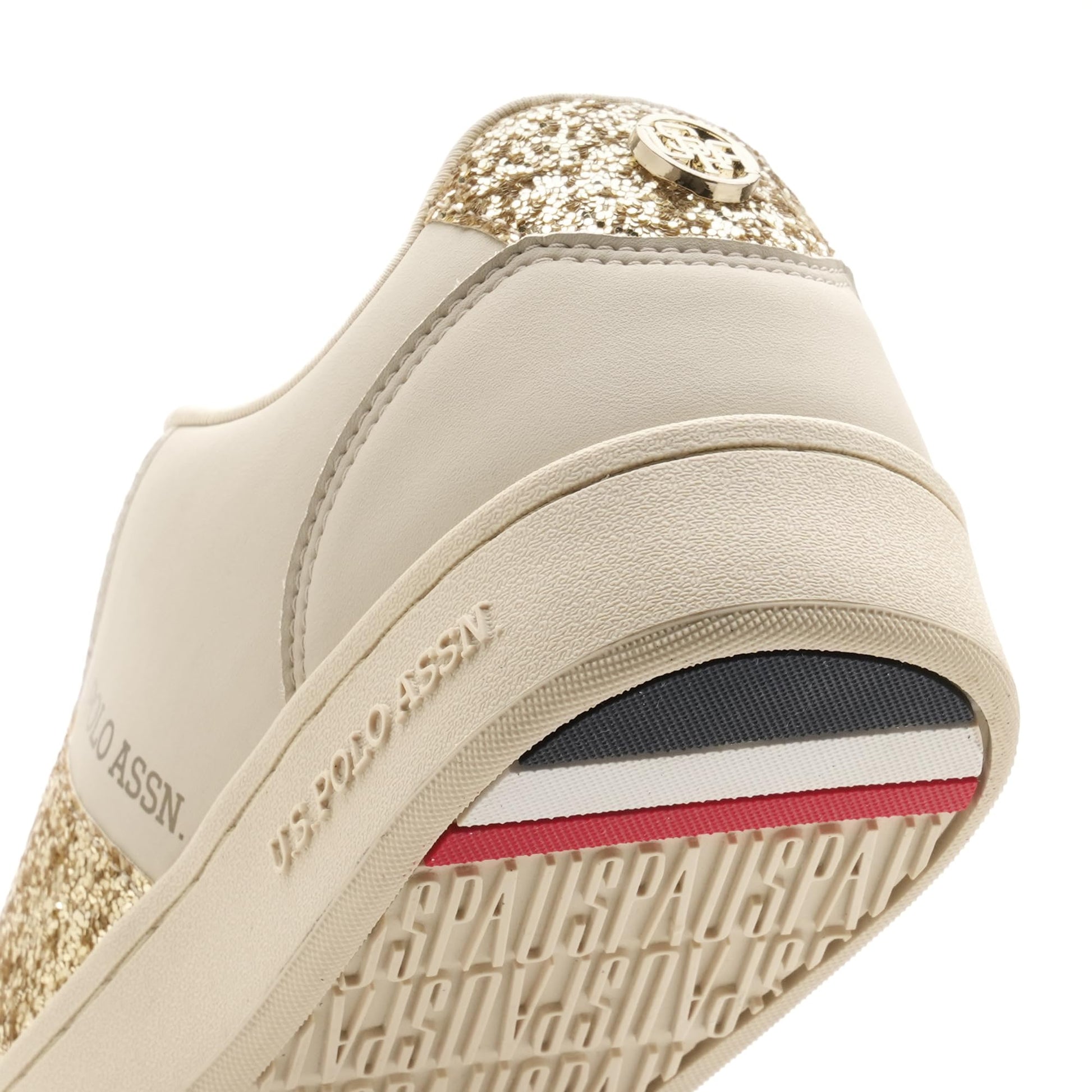 US Polo Assn Kate 3.0 Womens Sneakers Nude PU Upper EVA Sole 