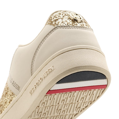 US Polo Assn Kate 3.0 Womens Sneakers Nude PU Upper EVA Sole 