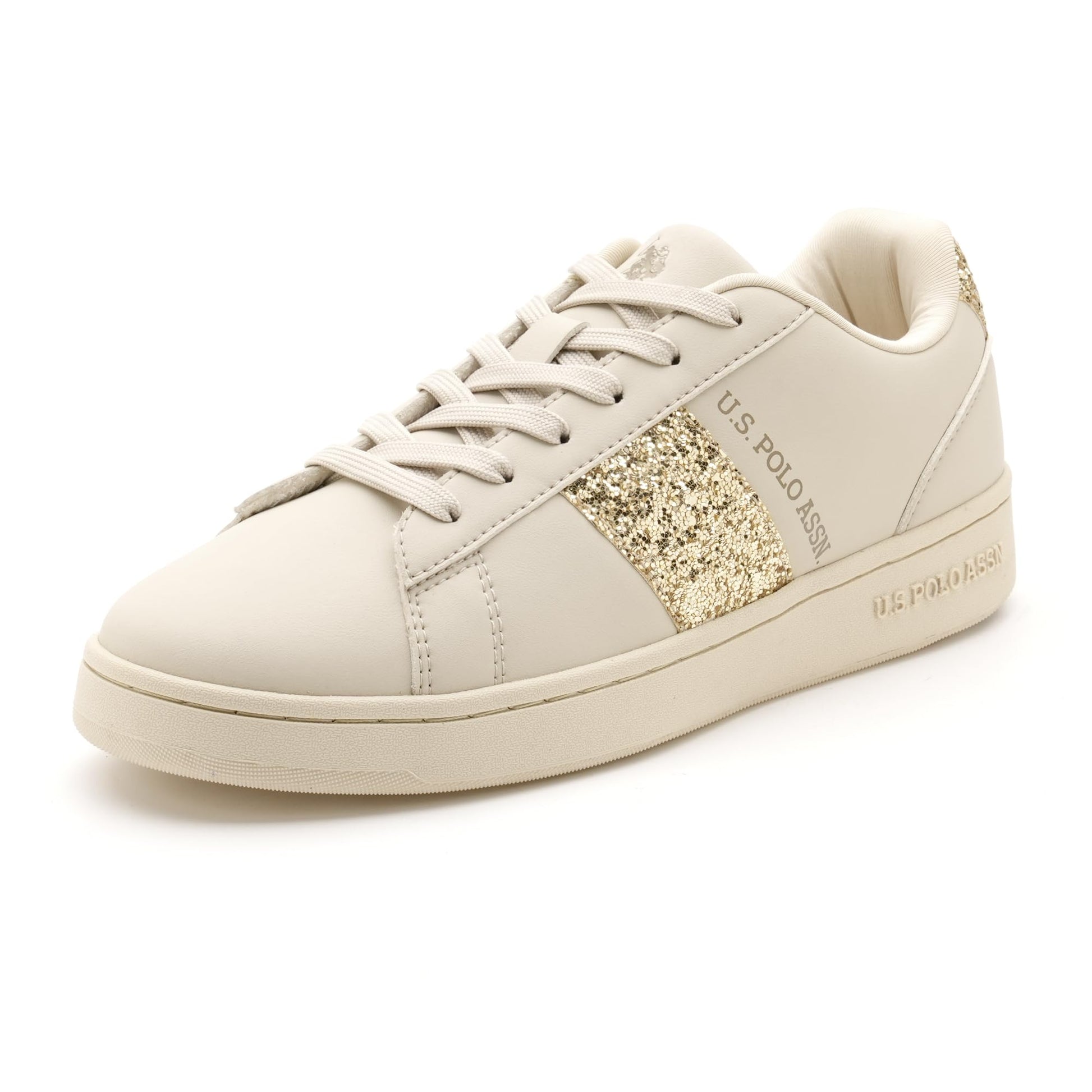 US Polo Assn Kate 3.0 Womens Sneakers Nude PU Upper EVA Sole 