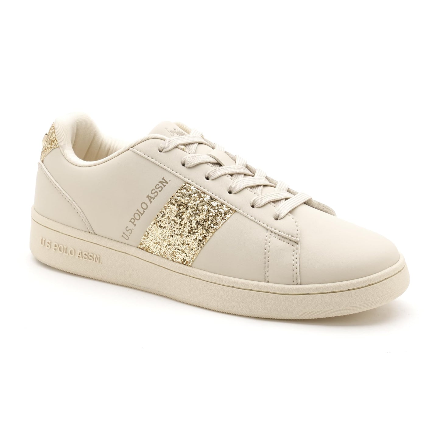 US Polo Assn Kate 3.0 Womens Sneakers Nude PU Upper EVA Sole 
