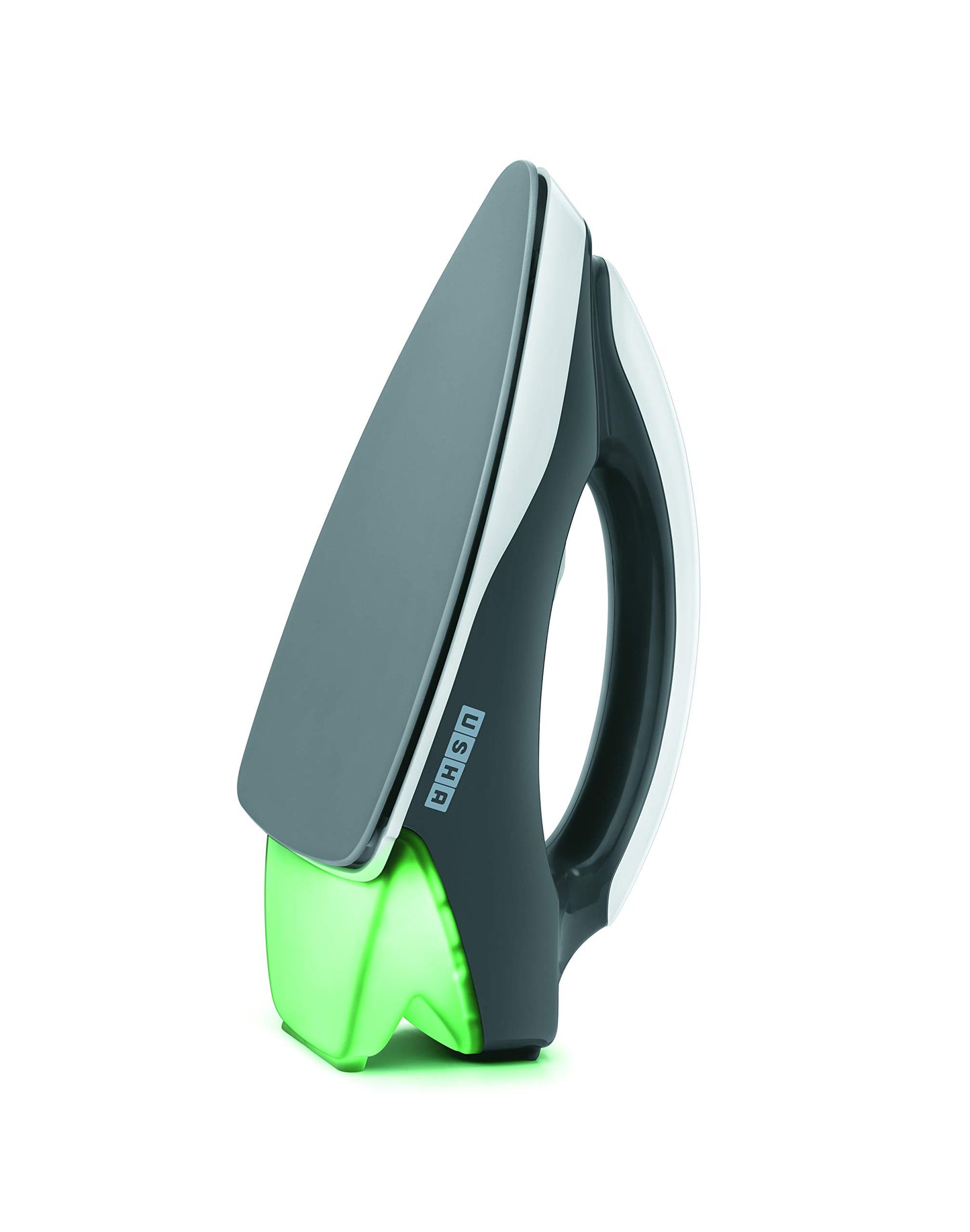USHA ABS body Aurora 1000 W Dry Iron With Innovative Tail Light Indicator, Weilburger Soleplate (White & Grey), 1000 Watts 
