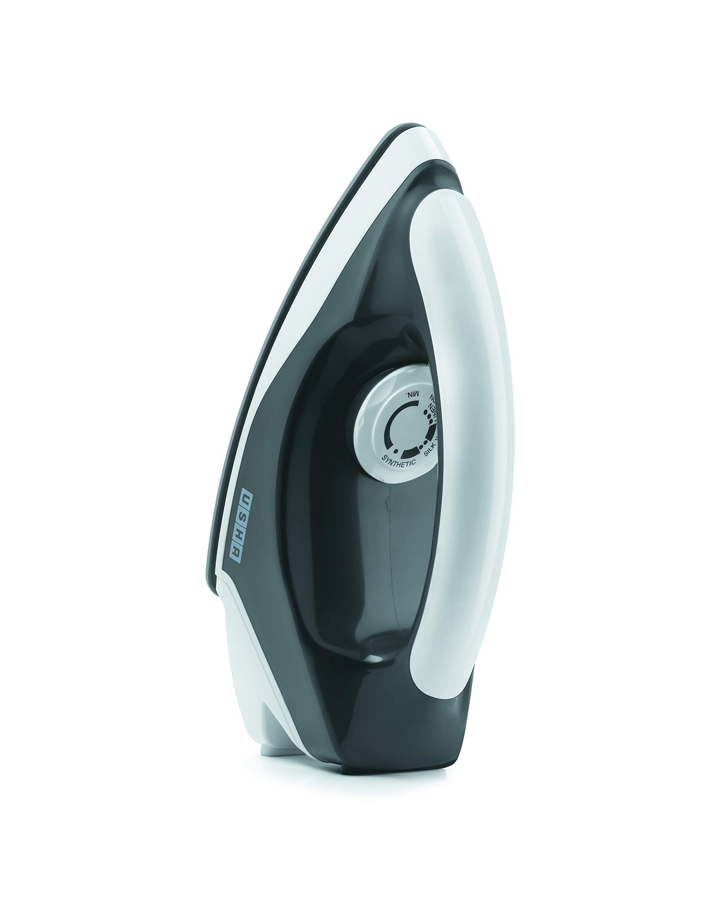 USHA ABS body Aurora 1000 W Dry Iron With Innovative Tail Light Indicator, Weilburger Soleplate (White & Grey), 1000 Watts 
