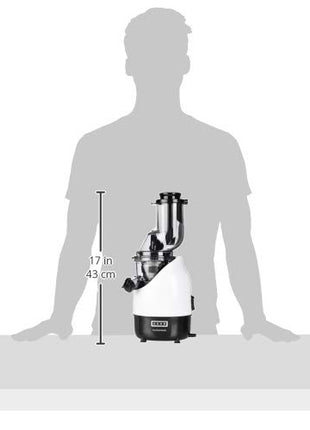 USHA Cpj 382F Nutripress Cold Press Juicer with Full Mouth Feeding Tube, 200 Watts (Black & White), 200 Watt 