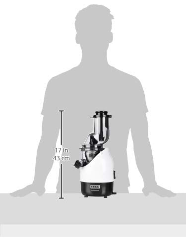 USHA Cpj 382F Nutripress Cold Press Juicer with Full Mouth Feeding Tube, 200 Watts (Black & White), 200 Watt 