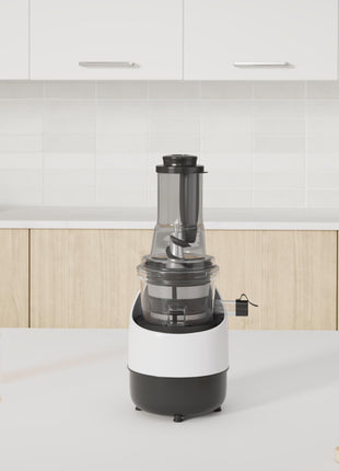 USHA Cpj 382F Nutripress Cold Press Juicer with Full Mouth Feeding Tube, 200 Watts (Black & White), 200 Watt 