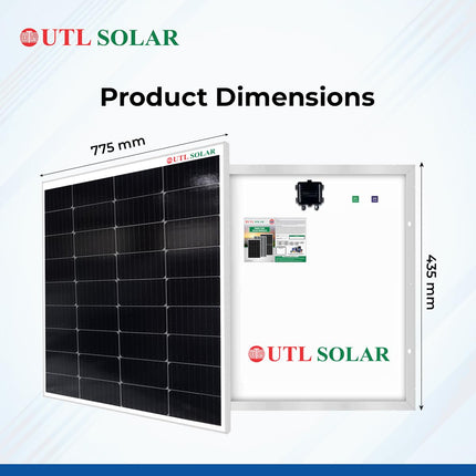 UTL Solar Panel 110 Watt | Pack of 2 | Mono Perc 36 Cells | Mono Perc Solar Panels II (12V Mono) 