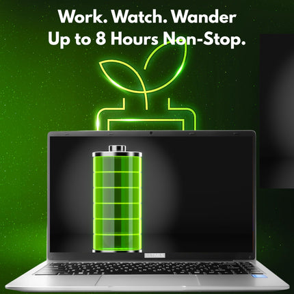 Ultimus APEX Pro Intel Pentium Quad Core Laptop 4GB RAM 128GB eMMC SSD Expandable~512GB Ultra Thin Bezel 180° Hinge 2.0x1 3.0x1 USB HDMI SD Card Slot Dual Speaker Win11 Home Space Gray 1.2Kg 