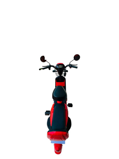 Ultrabikes City Ride | 48V 15AH Lithium Ion Battery | 550 watt Motor | 40 Top Speed | No DL Required | Digital Display | Turn Indicators | Anti Theft Alarm Installed | 2 Years Warranty (Red) 