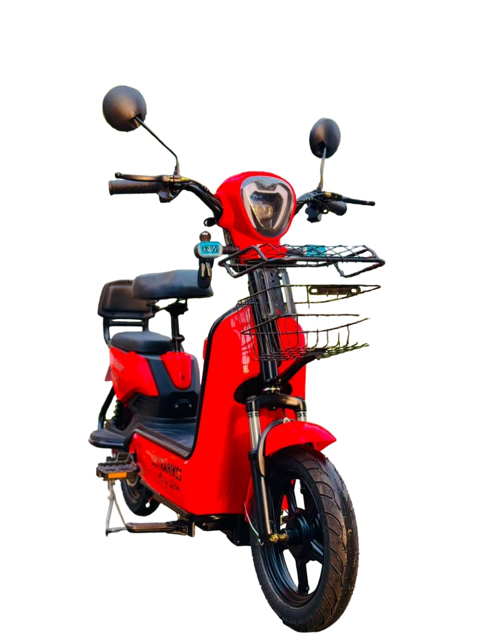 Ultrabikes City Ride | 48V 15AH Lithium Ion Battery | 550 watt Motor | 40 Top Speed | No DL Required | Digital Display | Turn Indicators | Anti Theft Alarm Installed | 2 Years Warranty (Red) 