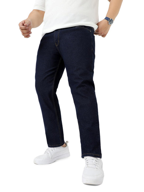 Urbano Plus Men's Dark Blue Regular Fit Solid Jeans Stretchable (plusepsp-dblue-44) 