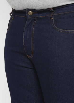 Urbano Plus Men's Dark Blue Regular Fit Solid Jeans Stretchable (plusepsp-dblue-44) 