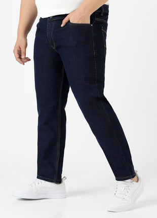 Urbano Plus Men's Dark Blue Regular Fit Solid Jeans Stretchable (plusepsp-dblue-44) 