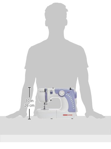 Usha Janome Dream Stitch Automatic Zig-Zag Electric Sewing Machine (White and Blue) 