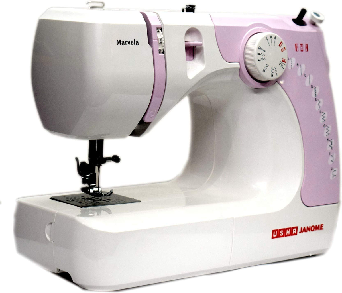 Usha New marvela Pink Electric Sewing Machine-Pink and White 
