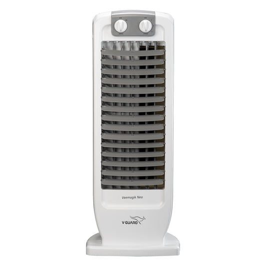 V-Guard Veemagik Neo 17 (43.5cm) Tower Fan | 1300 RPM, 2401 CFM Air Flow | Grey White 