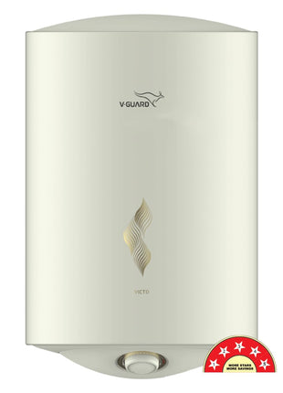 V-Guard Victo Geyser 15 Litre Water Heater for Home | BEE 5 Star Rating | Vitreous Enamel Tank Coating | Advanced 4 Layer Safety | Free PAN India Installation & Connection Pipes | White 