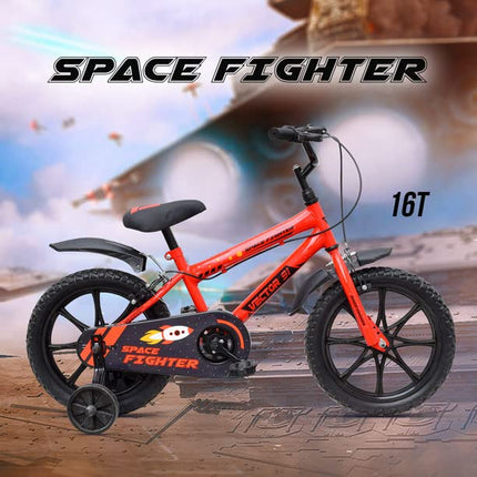 VECTOR 91 Space Fighter 16T Red Single Speed 10.5 Inch Frame - Unisex Kids Cycle 