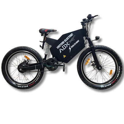 VECTOR ELECTRIC E-MTB Stealth Bike – 250W Hub Motor, 36V 10.4Ah Battery, Dual Suspension, Off-Road Tires – High-Performance 