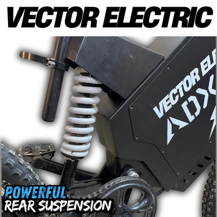 VECTOR ELECTRIC E-MTB Stealth Bike – 250W Hub Motor, 36V 10.4Ah Battery, Dual Suspension, Off-Road Tires – High-Performance 